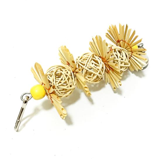 Питомец Птица Попугай Ротанг Мяч Колокольчик Качели Подвесные Лазание Клетка Декор Кусать Жевательная Игрушка