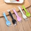 100pcs/set Disposable Plastic Spoons Forks for Cake Ice Cream Salad Fruit Dessert Soup Tea Coffee Party Cake Baking Shop Supplie