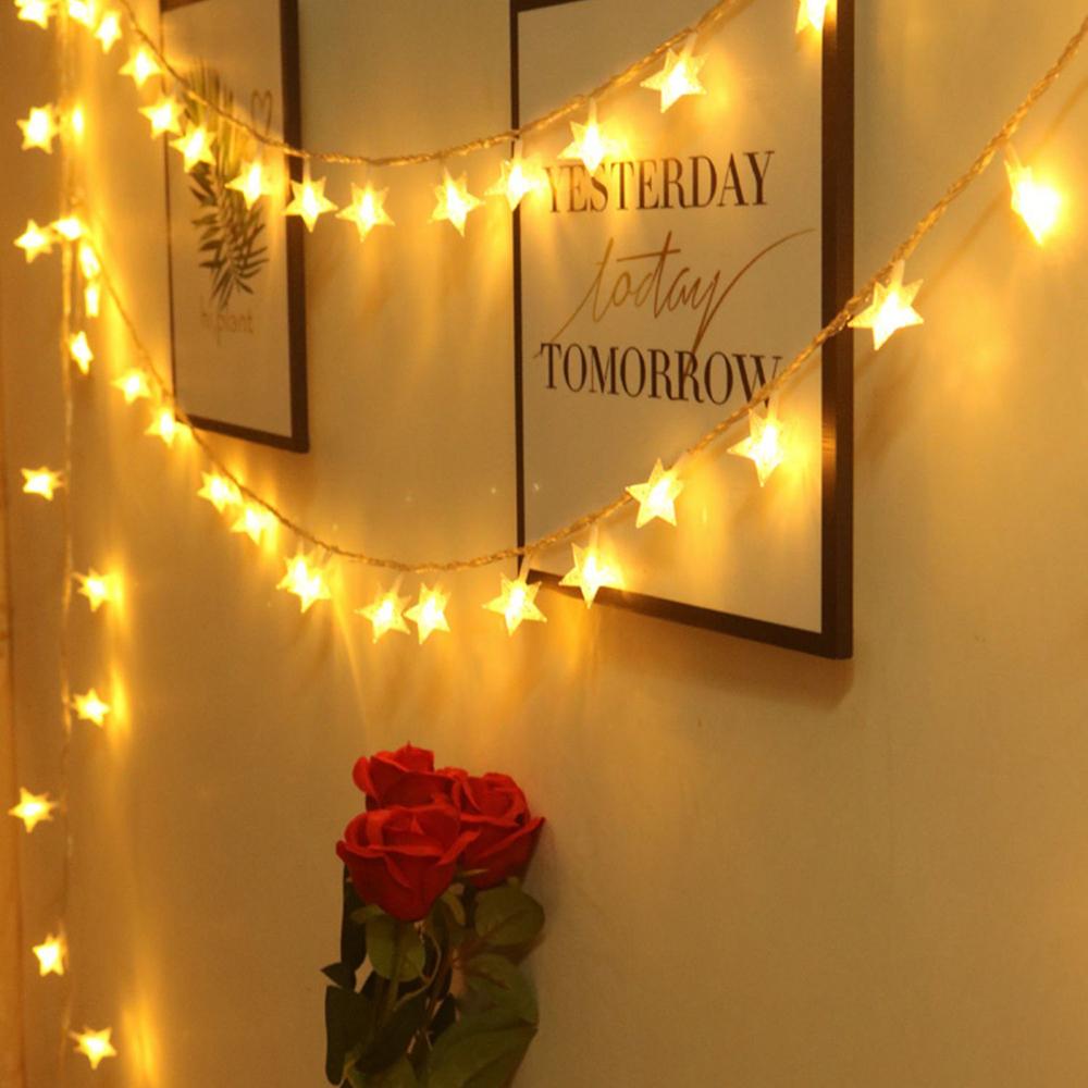 USB/батарейное питание Звездные гирлянды Светодиодные гирлянды Рождественская гирлянда для террасы Домашняя вечеринка Свадебные украшения Огни