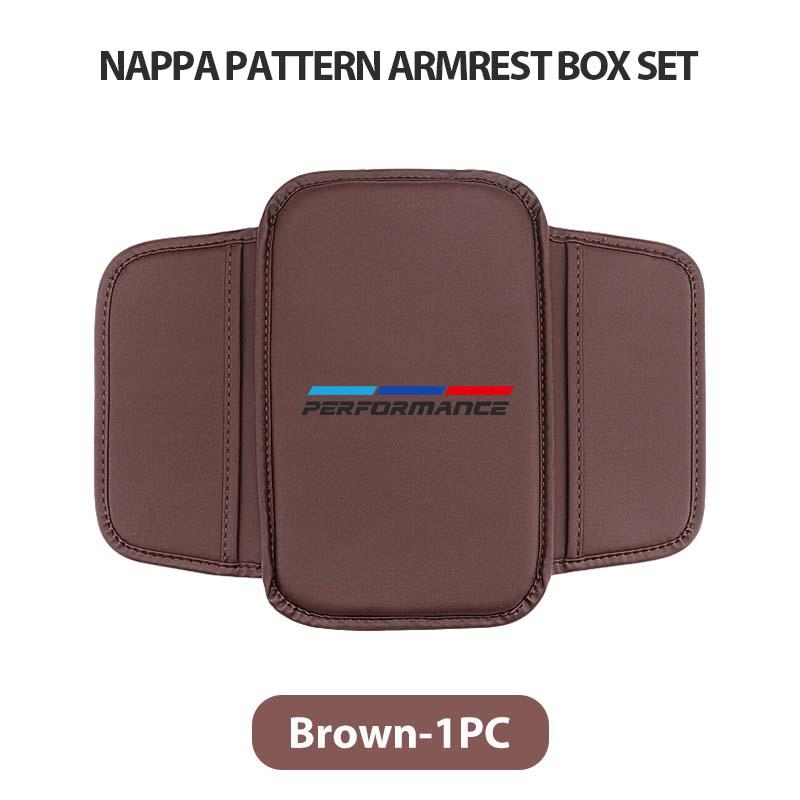 Leather Car Seat Central Console Armrest Pad Storage Bag For BMW M M2 M3 M4 M5 M6 E46 E90 E60 F30 E39 X1 X3 X4 X5 ULXMV1