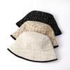 New Xiaoxiangfeng plaid bucket hat female face small autumn and winter warm advanced sense bucket hat Korean version versatile basin hat