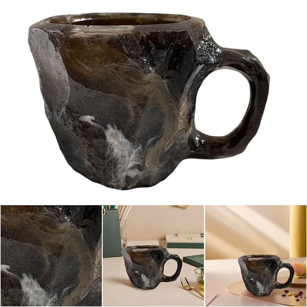 Imitation Mineral Crystal Coffee Mugs Elegant Imitation Mineral Cup Multi-use Imitation Mineral Crystal Mug for Milk Coffee Tea