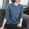 Women's Velvet Long Sleeve Round Neck Shirt - Loose Fit, Elegant, Large Size for Autumn/Winter