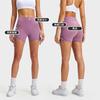 Sports tight shorts women's nude drawstring cycling pants high waist hip yoga three-point pants