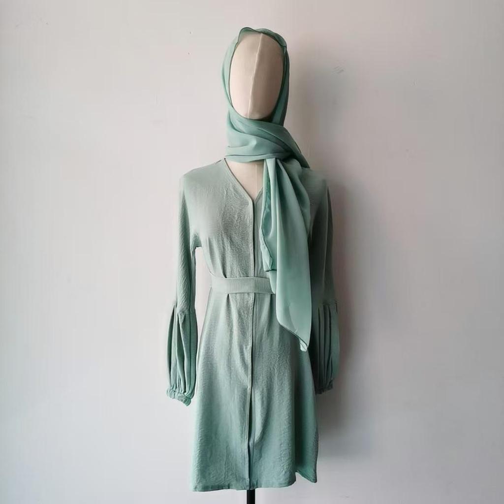 Кардиганное платье для девочек Yiduo Duo с волнистыми рукавами-фонариками - Плиссированный халат YT1023#