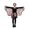 2Pcs/Set Girl Butterfly Wings Costume with Tutu Skirt Vibrant Color Versatile Seasonal Wear Carnival Cosplay Fairy Dress-Up Set