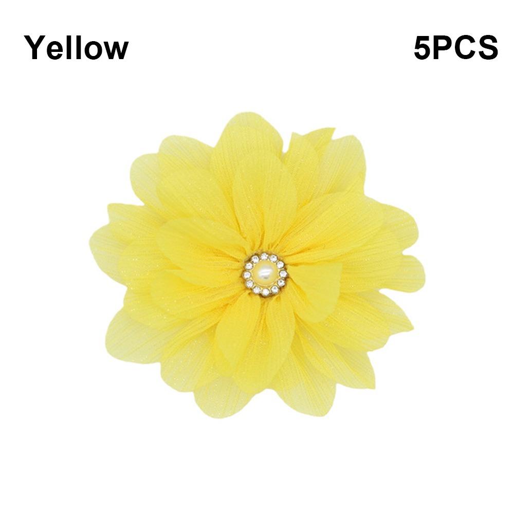 5PCS Cute Chiffon Chiffon Flower DIY Craft Embellishment Craft Supplies Versatile DIY Decoration Accessories Hairclips