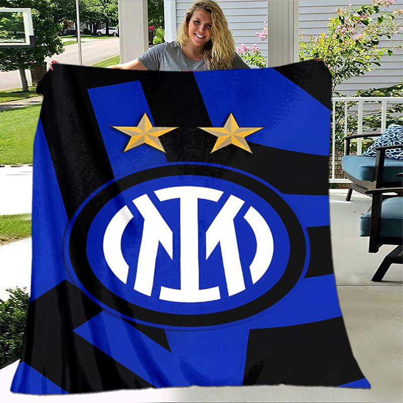 1pc Blanket Inter Milan logo1 Print Design, Lightweight Blanket for Sofa, Bed- Soft &Warm, Gift for All Seasons like Christmas, Halloween