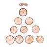 10 Natural X Wood Slice Christmas Tree Ornament Hanging Decor Diy Craft Tag Gift