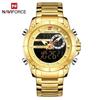 NAVIFORCE 9163 Luxury Original Sport Wrist Watch For Men Quartz Steel Waterproof Dual Display Military Watches Relogio Masculino