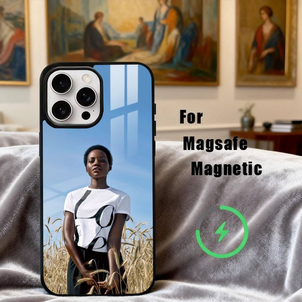 L-Lupita N-Nyongo Actress Phone Case For iPhone 17,16,15,14,13,12,Plus,Pro,Max for Magsafe Magnetic Wireless Charging