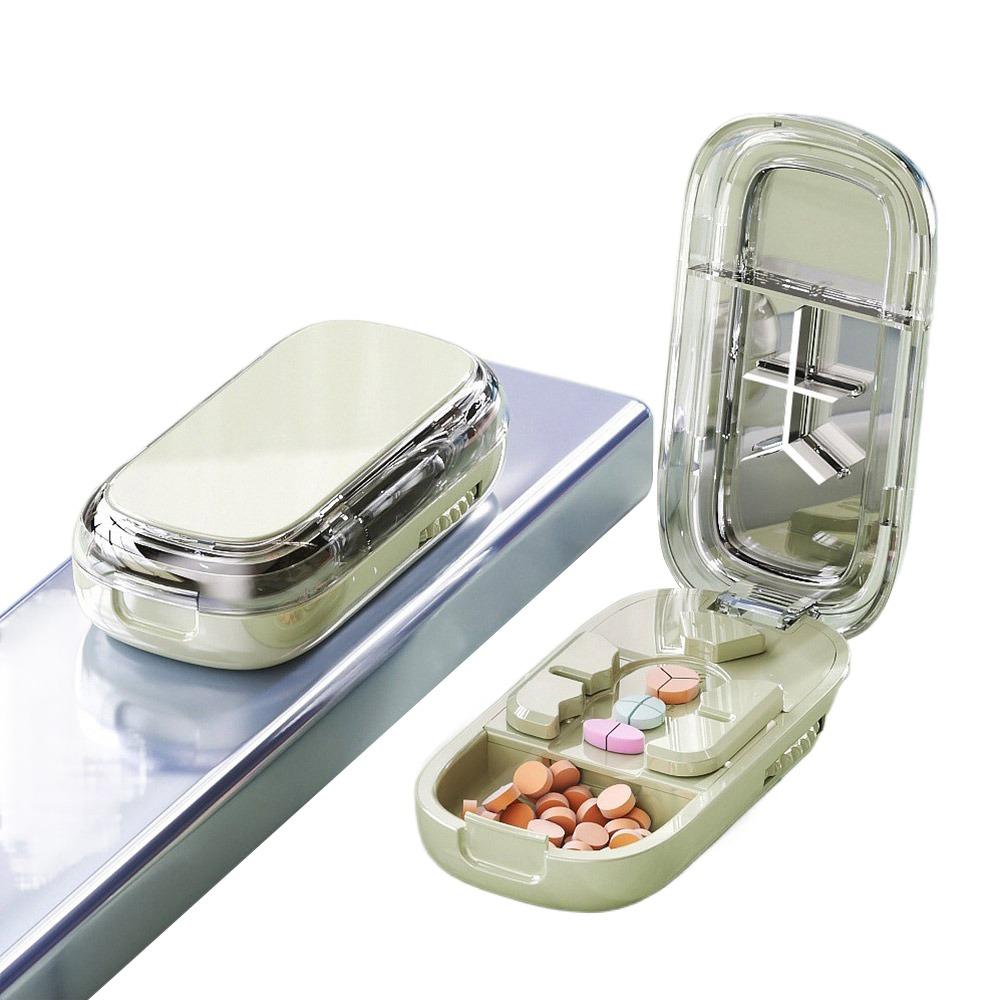 Таблетница для лекарств Разделитель для таблеток Пылезащитный разделитель Органайзер Коробка для хранения таблеток Разделитель-измельчитель