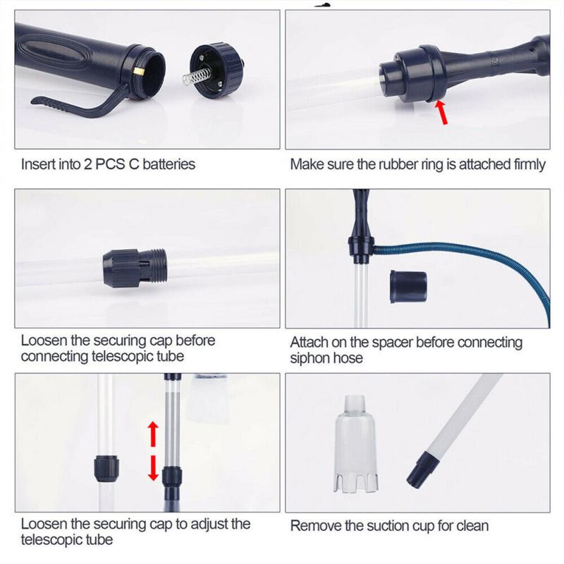 Электрический очиститель гравия для аквариума, автоматический вакуумный сменщик воды