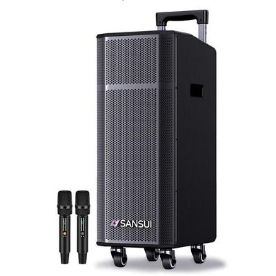 SANSUI G26 Уличный Bluetooth-караоке-динамик на тележке, высокая мощность, штекер CN (адаптер в комплекте)
