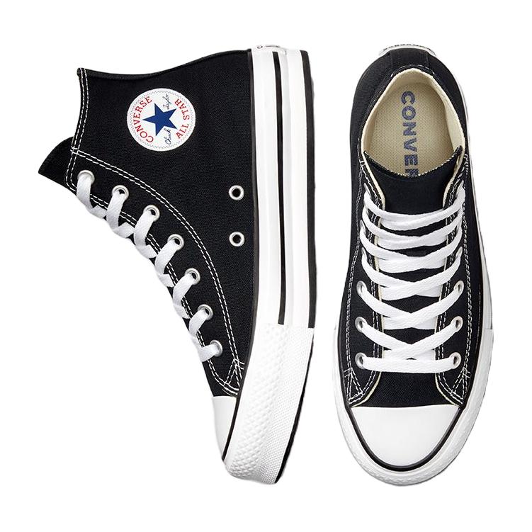 Converse Chuck Taylor All Star Lift Comfortable Lightweight High Top Canvas Shoes Kids Sneakers Black White 272855C