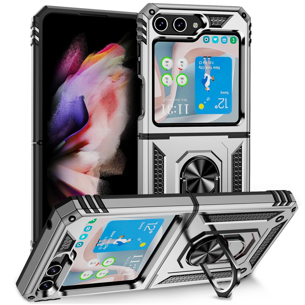 For Samsung Z Flip 7 6 5 4 3 Flip4 Flip3 Shockproof Folding Armor Case for Samsung Galaxy Z Flip 5 Flip5 5G Stand Holder Ring Cover