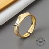 Xiaomi 925 Sterling Silver Open Ring For Women INS Niche Irregular Wave Sand Surface Wide Noodle Original Party Birthday Gift