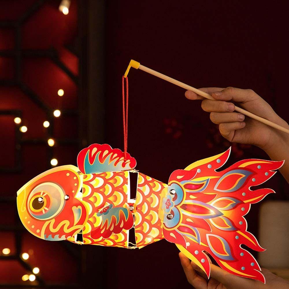 Waterproof New Year Carp Lantern Chinese Style Celebration Lantern  Mid-Autumn Festival
