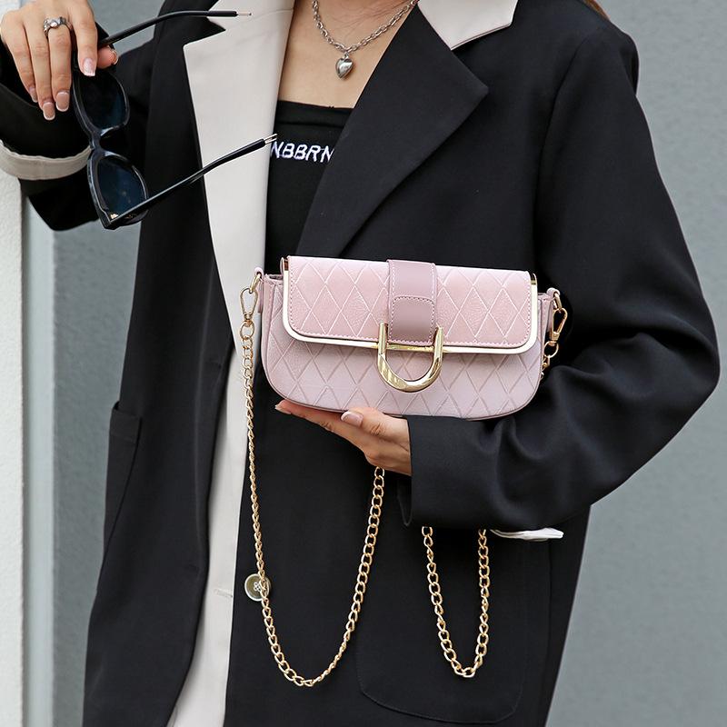 Трендовая сумка через плечо и мессенджер 2025 года с контрастной строчкой - Стильная плиссированная сумочка для женщин