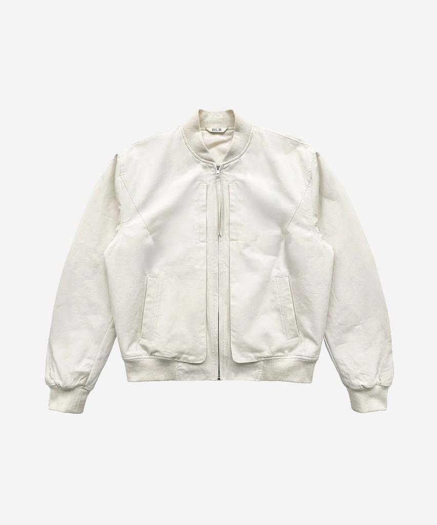 Blr Curved Line Flight Jacket Ivory