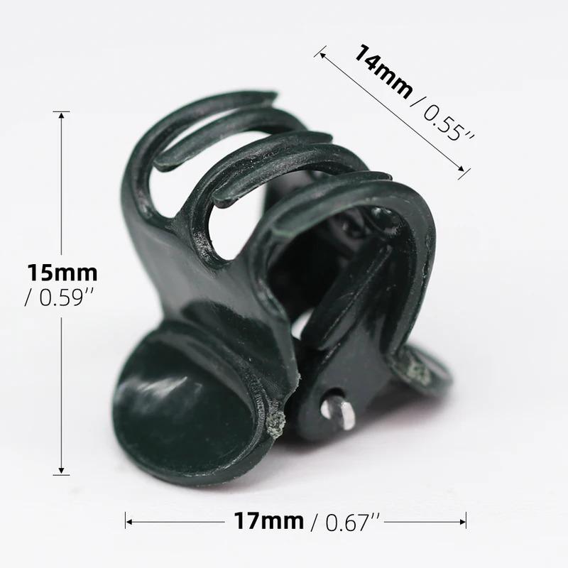 100PCS 6-Claw Plant Clips Climbing Vine Stem Clasp Tied Dark Green Orchid Flowers Support Clamp Bundle Branch Garden Tools