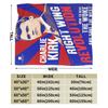 Warm Soft Blankets Camping Charlie Kirk Freedom RIP Throw Blanket  Flannel Bedspread For Outdoor Graphic Sofa Bed Cover
