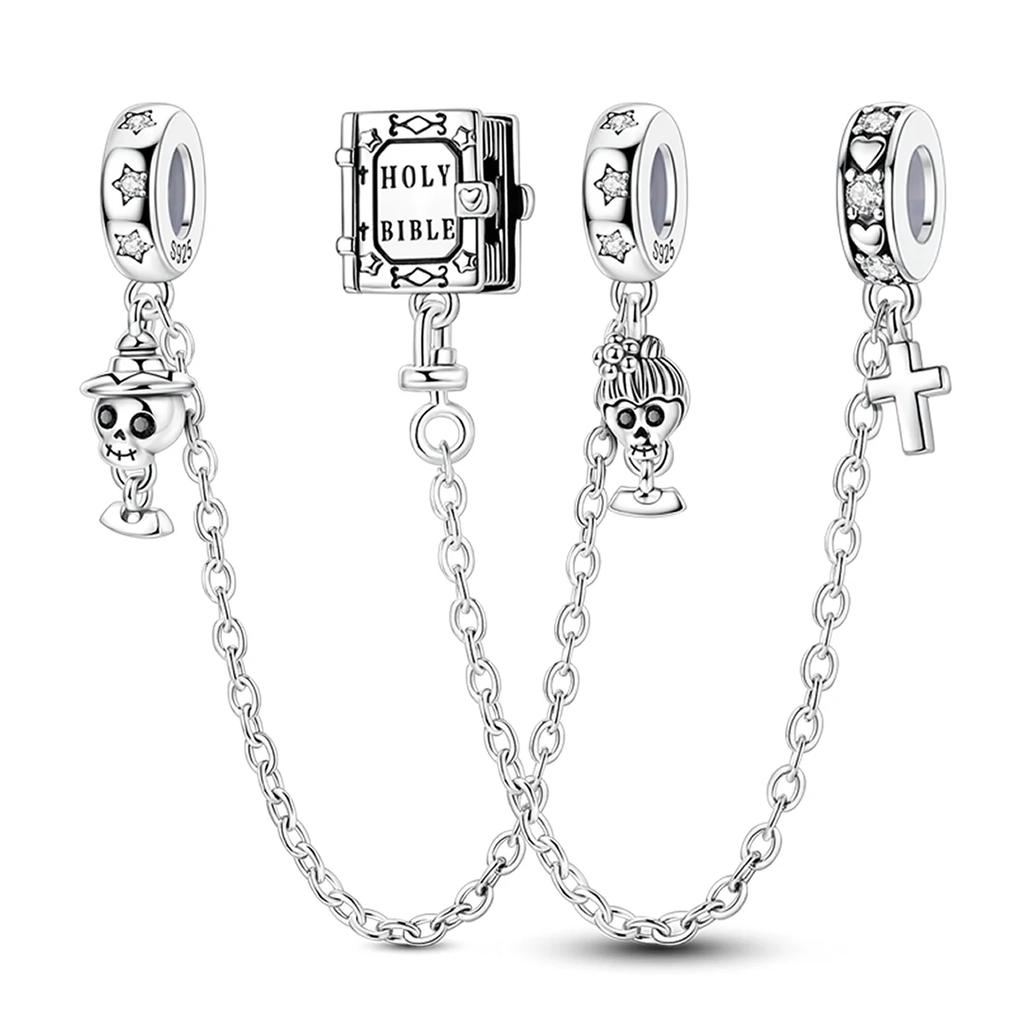 Original Charms Bead Copper Halloween Noctilucent Pumpkin Skull Candy Pendants Fit Diy Bracelet For Women Jewelry Gift