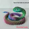 In Stock: 3D Printed Snake Art Model - Viper Simulation Toy