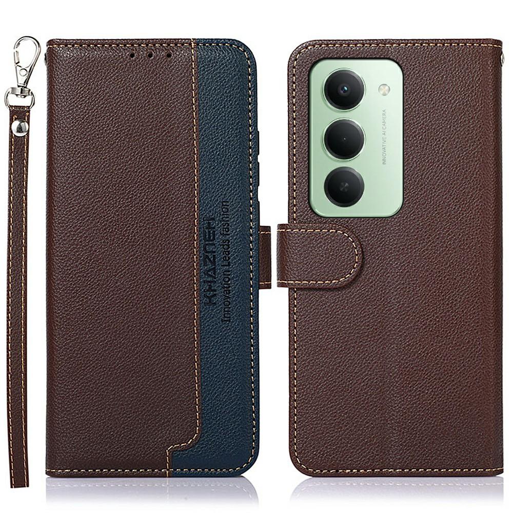 For Xiaomi Redmi 15 5G (Global) (169mm) Case RFID Blocking Wallet PU Leather Phone Cover with Strap