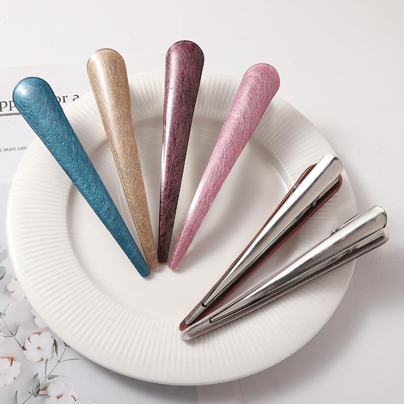 Женская большая заколка для волос в корейском стиле из ацетата - Матовый акрил для конского хвоста и высокой прически