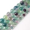 AA Natural Stone Colorful Fluorite Round Loose Beads For Jewelry Making 15" Strand  6/8/10/12mm