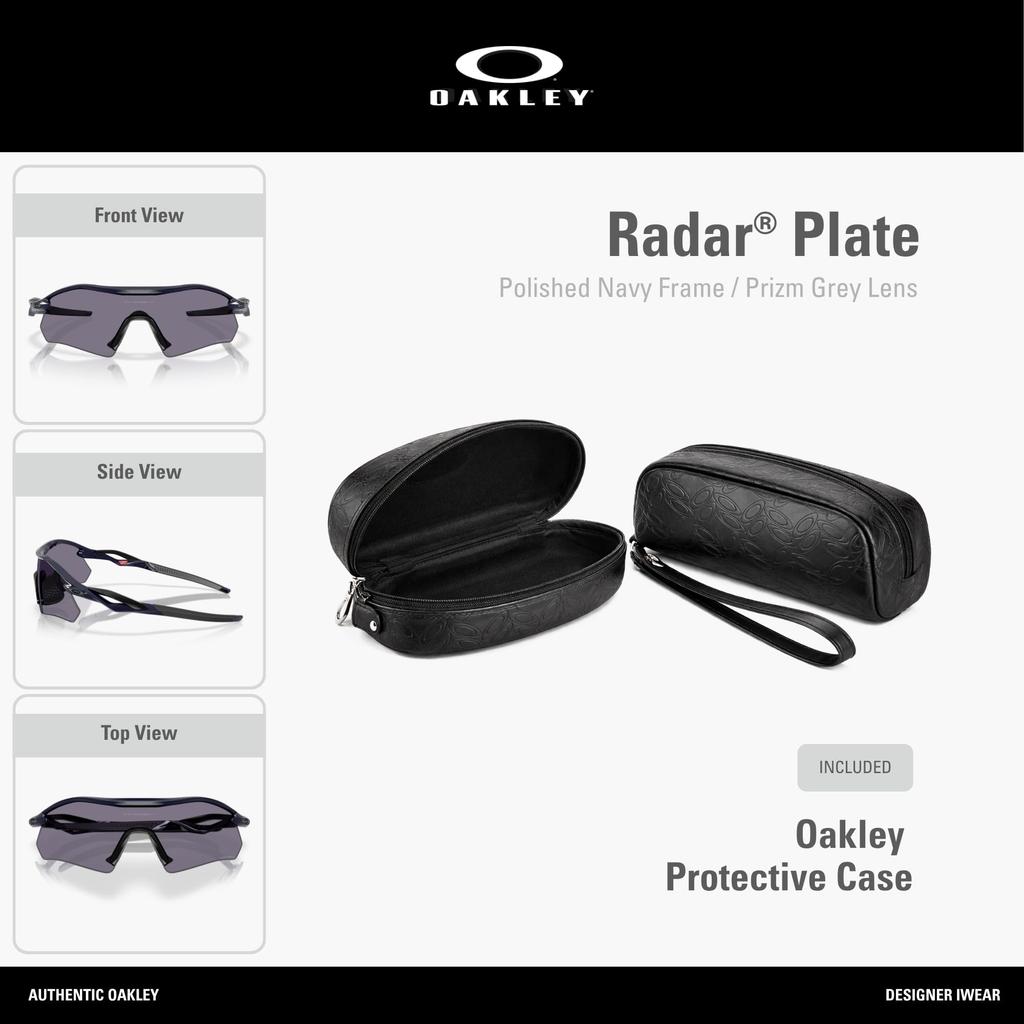 Oakley Солнцезащитные очки 0OO9495D RADAR PLATE POLISHED NAVY PRIZM GREY 94950736 Поляризационные [Oakley]