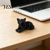 Реалистичная текстура Кошачье искусство 3D-печатное украшение, Плюшевые фигурки, Черная фигурка Белая милая Исцеляющая скульптура, для стола Автомобиля Полок Декор Универсальное