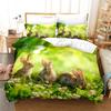 Cartoon Rabbit Duvet Cover Set Funny Animals 3D Print Bedding Set For Kids Teens Bedroom Decor Comforter Cover With Pillowcases