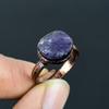 Amethyst Handmade Gemstone Ring, Copper Electroformed Ring Antique Jewelry, Adjustable Ring Engagement Gift