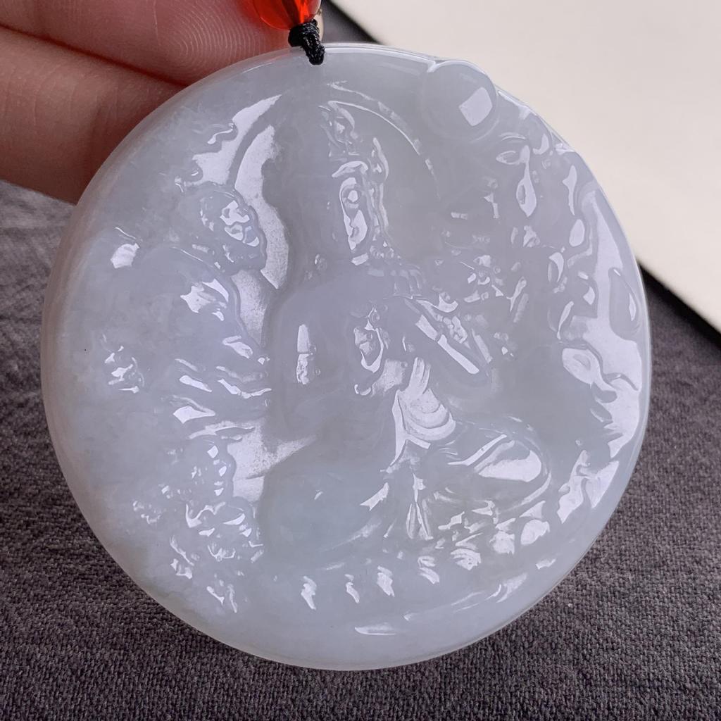 Burma A-Grade Natural Jade Leaf Pi Xiu Pendant