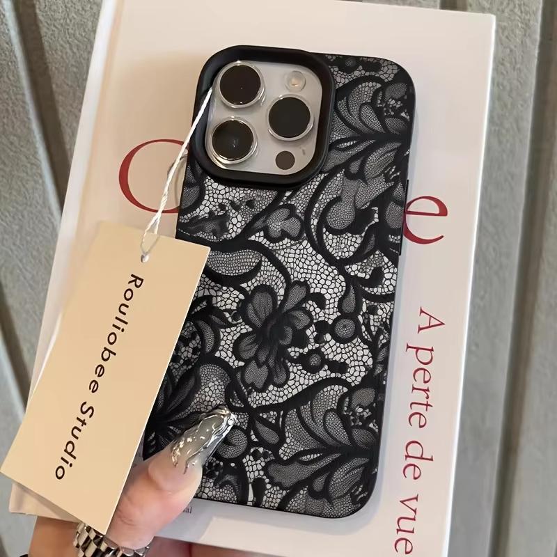 Сексуальный чехол для телефона с кружевным узором для iPhone 17 Pro 16 15 14 13 12 11 Pro Max XS XR 17 Air 16E Мягкая силиконовая накладка