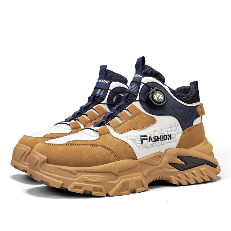 Мужская уличная обувь с вращающейся пряжкой, модная повседневная спортивная обувь, всесезонная, с мягкой подошвой, нескользящая, кроссовки для бега на открытом воздухе, кроссовки для студентов