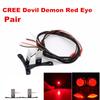 2Pcs Red LED Devil Eyes Demon Evil Eye DRL For Projector Lens Headlight Retrofit