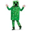 Halloween Blue & Green Minecraft Steve Costume for Kids, Stage Game Performance Outfit