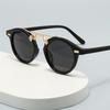 Vintage Retro Round Frame Sunglasses for Lady Leopard Print Color Stylishable Glasses Daily Style Sunglasses UV400 lunettes de soleil