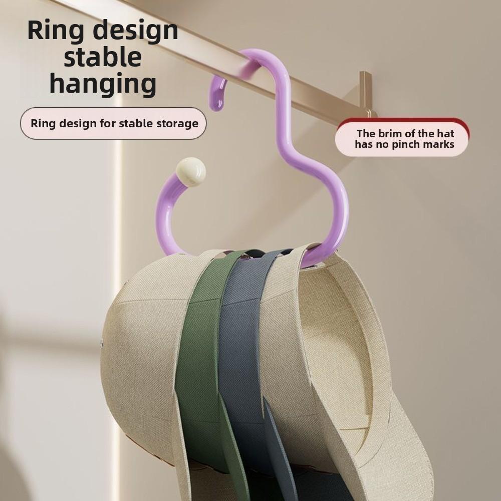 Non-marking Hat Storage Hook Dopamine Scarf Towel Tie Hanging Rack Durable Hat Hook for Cloakroom