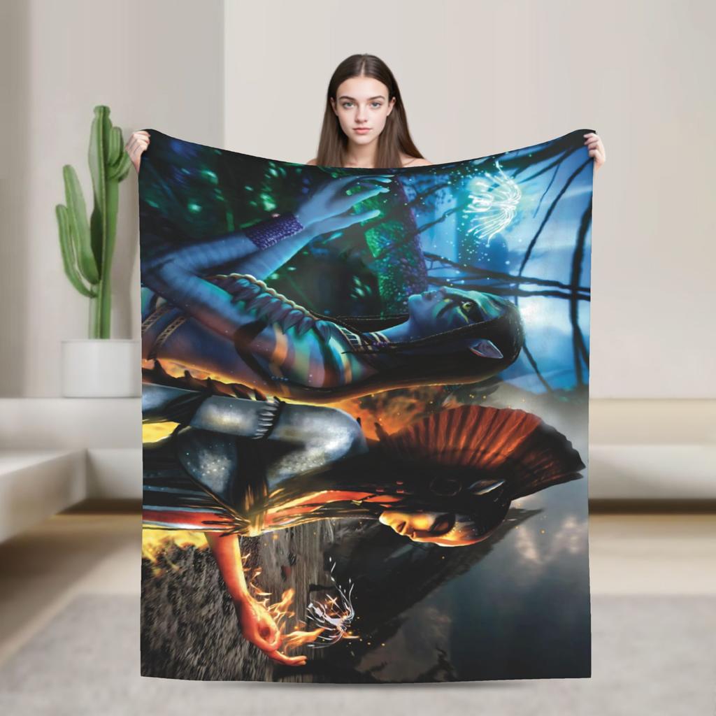 Cartoon Avatar Movie Blanket Fleece Summer Air Conditioning  Multi-function Lightweight Throw Blanket for Bed Car Quilt