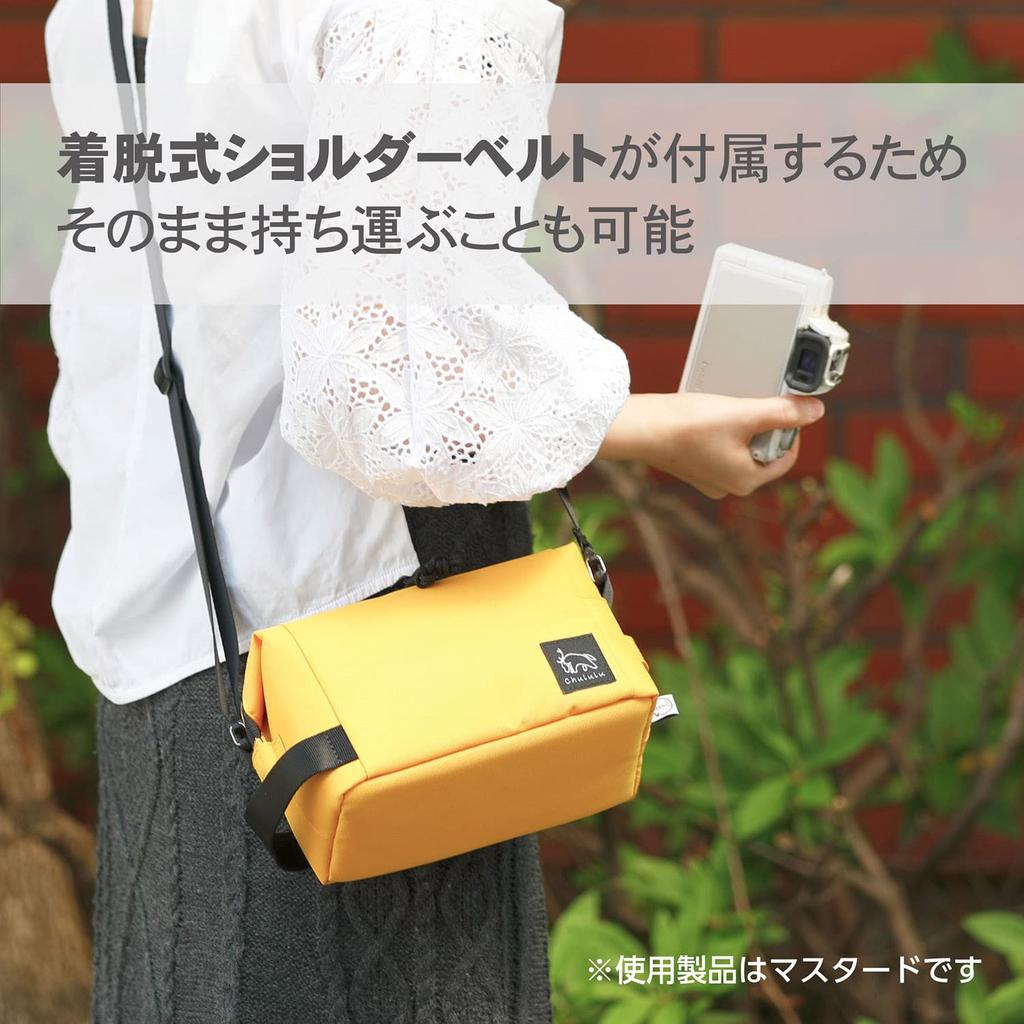 HAKUBA Сумка для камеры Chululu Renew Внутренний чехол M Оливковый Устойчивая внутренняя сумка из переработанных материалов Чехол для камеры с ручкой и плечевым ремнем