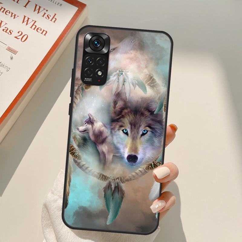 Чехол Dream Catcher Feather Wolf для Xiaomi Redmi Note 11 10 9 8 Pro Note 11S 10S 9S 8T K50 K40 9A 9C 10A 10C