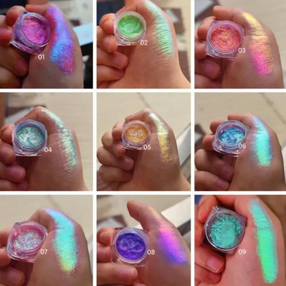 Цветные блестящие тени для век Shift Pigment Powder Duochrome Glitter Shadow Аксессуары для макияжа 0,2 г, 1 шт., 25 шт. NO.27-N03