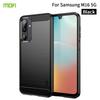 Задняя крышка для Samsung Galaxy M16 5G/F16 5G MOFI Мягкий чехол из ТПУ с текстурой шлифованного карбонового волокна