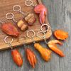 6 шт. Брелоки для куриных крылышек Декоративный брелок Брелок для ключей автомобиля Брелок с имитацией еды Подвесные украшения Подвеска на сумку