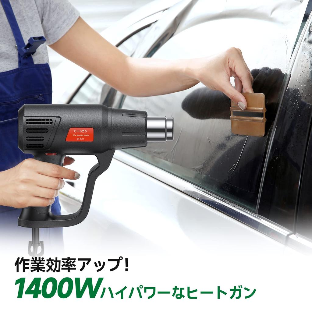 Syslux Новинка 2024 года, бесступенчатый регулятор температуры, тепловой пистолет, тепловой пистолет с 2 уровнями воздушного потока, тепловой пистолет AC110V 1400W, многоцелевой тепловой пистолет