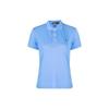 Polo Solid Logo Simple Short Sleeve Polo Shirt Women Tops Blue 211806666006